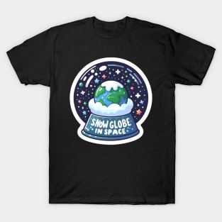 Snow Globe in Space T-Shirt